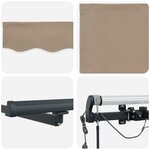 Store rétractable automatique vidaXL avec LED beige 400x300 cm