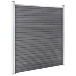 vidaXL Clôture de jardin WPC 699x186 cm Gris