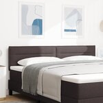 vidaXL Tête de Lit Design Lignes Marron Foncé 90 cm Tissu