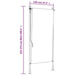 vidaXL Store roulant d'extérieur bleu et blanc 120x270 cm tissu acier