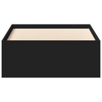 vidaXL Cadre de lit sans matelas noir 75x190 cm