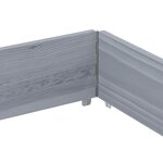 vidaXL Jardinière gris 150x100 cm bois de pin massif