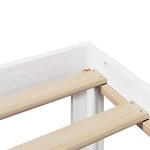 vidaXL Cadre de lit et tête de lit blanc 140x190 cm bois de pin massif