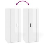 vidaXL Ensemble de meubles TV 5 Pièces Blanc brillant Bois d'ingénierie