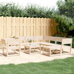vidaXL Salon de jardin 8 Pièces Bois de pin massif