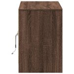 vidaXL Meuble TV avec LED chêne marron 100x34x50 cm bois d'ingénierie