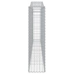 vidaXL Paniers à gabions arqués 2 Pièces 400x30x120/140 cm Fer galvanisé