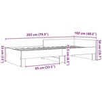 vidaXL Cadre de lit sans matelas chêne marron 100x200 cm