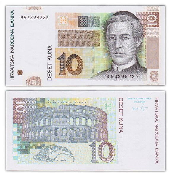 Billet de Collection 10 kuna 2012 Croatie - Neuf - P28b
