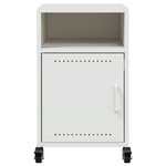 vidaXL Tables de chevet 2 Pièces blanc 36x39x59 cm acier
