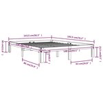 vidaXL Cadre de lit Blanc Bois de pin massif 140x190 cm