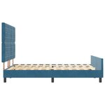 vidaXL Cadre de lit Bleu foncé 160x200 cm Velours