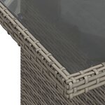 vidaXL Salon de jardin avec coussins 10 Pièces gris résine tressée