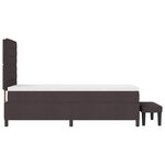 vidaXL Lit à ressorts avec matelas et banc Brun foncé 90x200 cm Tissu