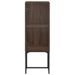 vidaXL Armoire latérale avec porte en verre chêne marron 35x37x100 cm