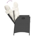 vidaXL Ensemble à manger de jardin avec coussins 3 Pièces Noir