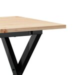 vidaXL Table basse cadre en X 100x50x45 cm bois de pin massif et fonte