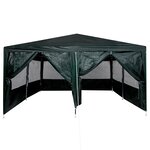 vidaXL Tente de Fête avec 8 Murs Latéraux Verts 4x4 m PE