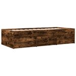 vidaXL Lit de jour et tiroirs chêne fumé 90x200 cm bois d'ingénierie