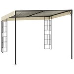 vidaXL Belvédère mural 3x3 m Crème Tissu