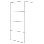 vidaXL Paroi de douche Argenté 100x195 cm Verre ESG transparent