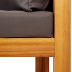 vidaXL Salon de jardin avec coussins 7 Pièces bois massif d'acacia