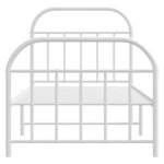vidaXL Cadre de lit métal sans matelas avec pied de lit blanc 90x190cm