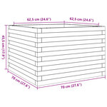 vidaXL Jardinière 70x70x45 5 cm bois massif de douglas