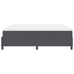 vidaXL Lit avec sommier avec matelas gris foncé super King en tissu en velours côtelé