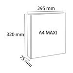 Classeur Personnalisable Rigide 2 Poches Kreacover - 2 Anneaux En D 50mm - A4 Maxi - Blanc - X 10 - Exacompta