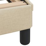 vidaXL Cadre de lit sans matelas crème 160x200 cm tissu