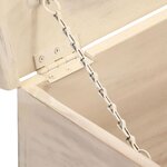 vidaXL Boîte de rangement Blanc 110x40x45 cm Bois d'acacia massif