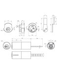 THIRARD - Cylindre rond adaptateur T2 CIS  10x65  diamètre 25mm  4 clés