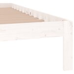 vidaXL Cadre de lit Blanc Bois de pin massif 140x190 cm