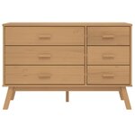 vidaXL Armoire à tiroirs OLDEN marron bois de pin solide