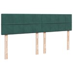 vidaXL Sommier à lattes de lit et matelas Vert foncé 180x200cm Velours