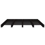 vidaXL Lit de palette sans matelas noir 140x190 cm bois massif