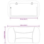 vidaXL Coussin de tête de lit noir 90 cm similicuir