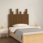 vidaXL Tête de lit murale Marron miel 82 5x3x80 cm Bois massif de pin