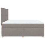 vidaXL Sommier à lattes de lit avec matelas Taupe 180x200 cm Tissu