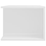 vidaXL Meuble TV avec lumières LED blanc brillant 90x39x30 cm