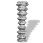 vidaXL Clôture à mailles losangées Acier galvanisé 15x1 5 m Argenté