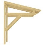 vidaXL Auvent de porte 100x100x80 cm Bois de pin massif imprégné