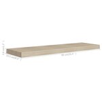 vidaXL Étagères murales flottantes 4 Pièces chêne 90x23 5x3 8 cm MDF