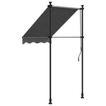 vidaXL Auvent rétractable anthracite 100x150 m tissu et acier