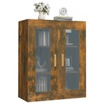 vidaXL Armoire murale suspendue Chêne fumé 69 5x34x90 cm
