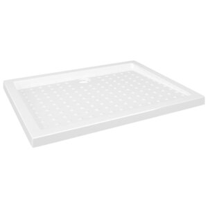 vidaXL Receveur de douche avec picots Blanc 90x70x4 cm ABS