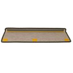 vidaXL Tapis d'escalier autocollants 15 Pièces 65x21x4 cm Gris et beige