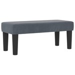 vidaXL Lit avec Sommier et Matelas Gris Foncé 100x200 cm Velours