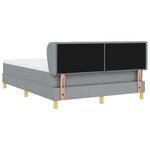 Lit à Ressorts VidaXL avec Matelas Gris Clair 140x200 cm en Tissu